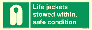 Life jackets stowed within
